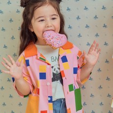 Firstblue 兒童透氣方領襯衫