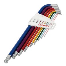 SUNKEY 特長球頭扳手 9件組 彩色 1.5~10mm SBW-9LC