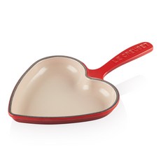 LE CREUSET 電磁爐適用愛心平底鍋 紅色