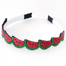 女童紅色亮片水果髮箍髮帶
