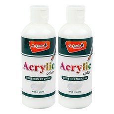 Artmate 專家用壓克力顏料 白色 2入, 1色, 200ml