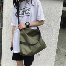 Elsso 大容量日常斜背包 郵差包, 綠色