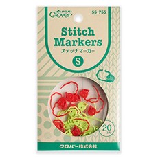 Clover 可樂牌 yarna 記號圈 段數標記環 S(55-755), 1個, 混色