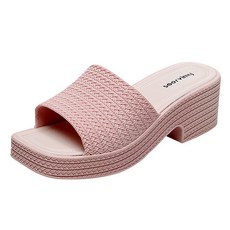 여성용 통굽 힐 슬리퍼 6cm HLBN12206