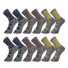 M LIMITED 男款戶外長筒襪3色x2雙組, 1套, 海軍藍, 棕色, 卡其色