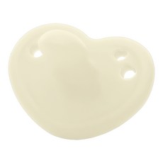 티지엠 국산 유아용 올 실리콘 하트 노리개 젖꼭지, 플러스 (3개월이상), 크림버터, 1개