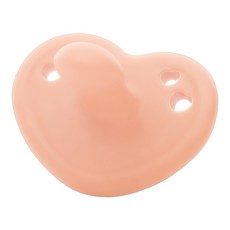티지엠 국산 유아용 올 실리콘 하트 노리개 젖꼭지, 플러스 (3개월이상), 코랄핑크, 1개