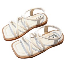 Uvely 女童 Maret 舒適繫帶鬆緊帶涼鞋