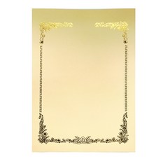 獎狀工廠 燙金獎狀用紙 文件紙 170g, 無窮花, 50個