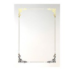 獎狀工廠 燙金獎狀用紙 180g, 純白色(藤蔓), 50個