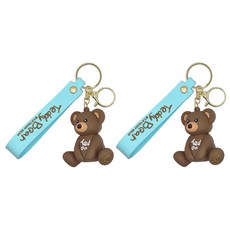 TR테디베어 3D 릴렉스 테디베어 키홀더, 블루, 1개