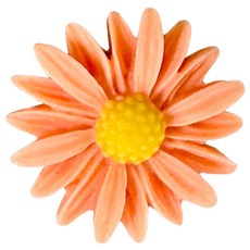 힐링쉴드 골프 볼마커 자석 클립형 데이지 L12, 주황, 1개