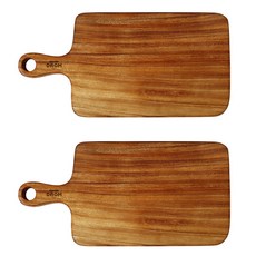 Bueokdaom 雨豆樹原木基本砧板, 木質, 2個