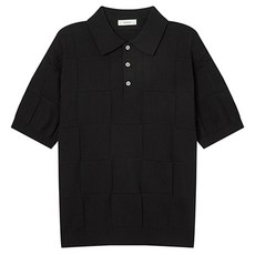 헤지스 남성용 LUXE LINEN 린넨 혼방 조직 카라 니트