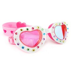 SWIM ABOUT 兒童 Coco Heart 游泳眼鏡, 1個, 白色