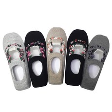 BEVERLY HILLS POLO CLUB 比佛利保羅 女款防滑新素色隱形襪5雙組