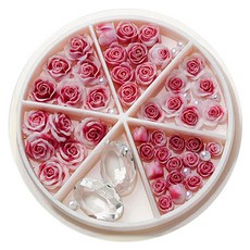 플라워 믹스스톤 네일파츠 세트 KN-P107, 혼합색상(KN-P1075), 1개