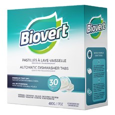 Biovert 頂級洗碗機多合一洗滌錠 30入, 1個, 480g