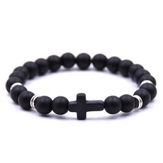 願望達成基督教天主教十字架念珠手鍊