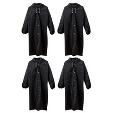 엠케이존 여성용 고급 EVA 다회용 레인코트 4p