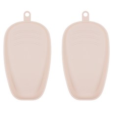 플라이토 국산 실리콘 캐럿 국자 받침대, 아이보리, 2개