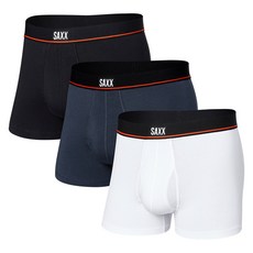 삭스(SAXX) 캐나다 1등 남성용 논스탑 스트레치 코튼 트렁크 FLY 트렁크 블랙 네이비 화이트 3종 SXPP3JT
