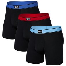 삭스(SAXX) 캐나다 1등 남성용 데이트리퍼 드로즈 블랙+컬러 밴드 3종 SXPP3B-SCS