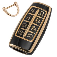 VENDICT 金色線條 TPU 鑰匙殼, 黑色, Genesis-02