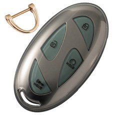 VENDICT 金邊線條TPU鑰匙殼, 現代-07, 透明黑色