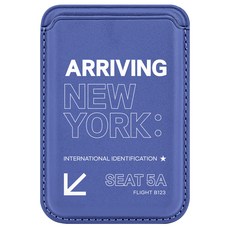 모란카노 마그네틱 맥세이프 디자인 가죽 카드 지갑, 위스테리아 뉴욕티켓, 1개