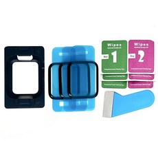 嚴選 Apple Watch 耐磨抗衝擊保護貼3片組 附貼膜神器*1個+刮刀*1個 44mm, 透明