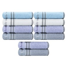 arnaldo bassini 松月毛巾 Twin 洗臉毛巾 110g 棉紗, 隨機出貨, 10個