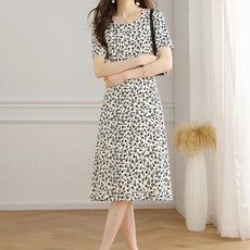 페이퍼먼츠 라운드넥 플라워 패턴 반팔 원피스 22215 빅사이즈 포함