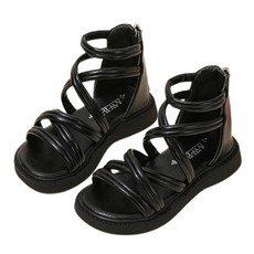 Yubly 兒童Veya編織綁帶高筒涼鞋