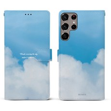 스메르 구름 디자인 가죽 다이어리 휴대폰 케이스