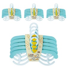 Lindabebe 嬰幼兒用長度調節衣架 5p, 4套, 天空藍