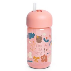 suavinex 蘇維妮 森林吸管杯, 粉紅色, 340ml, 1個