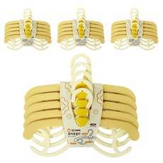 Lindabebe 嬰幼兒用長度調節衣架 5p, 4套, 黃色