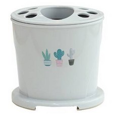 보노하우스 칵투스 물빠짐 칫솔꽂이, 그레이, 1개