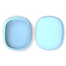 푸트로랩 애플 에어팟맥스 실리콘 컬러 커버 2p, 스카이블루