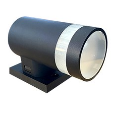 Illumi LED露台環形燈圓形三色變換壁燈 1燈, 黑色