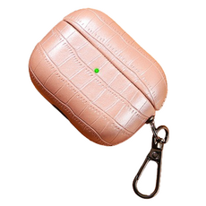 Futro Lab 鱷魚紋圖案 PU皮革 AirPods 保護殼 AirPods Pro, 單一商品, 玫瑰金