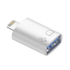 魔宙 手機平板直播傳輸 OTG轉接頭 lightning公 轉 USB母, 白色, 1個