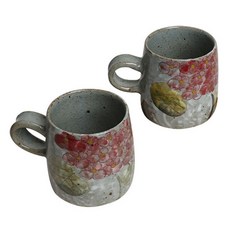 Bakssisangbang 粉青繡球花馬克杯2件組 大, 1套, 紅色