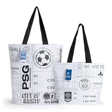 paris saint germain 可重複使用單肩托特包 2件組, 白色, 1個