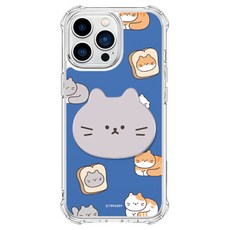 TRYCOZY 貓咪圖案防摔軟硬殼 + 亞克力支架套組