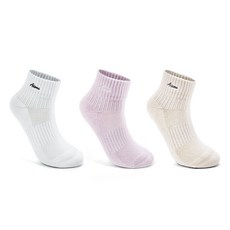 Asana 女性雙羅紋毛圈氣墊運動踝襪 3雙組