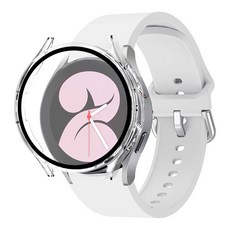 림스테일 스마트워치 실리스 스트랩 + 액정보호형 풀커버 케이스 세트, 화이트