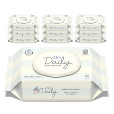 순둥이 데일리 물티슈 캡형, 45g, 80매, 10개