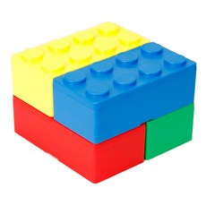 indi.k 長方形積木收納4件組, 混色, 1個